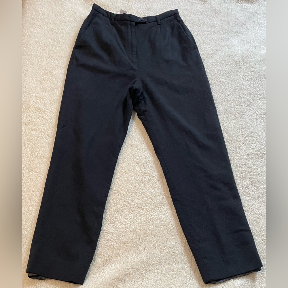 Vintage Pendleton Slacks Petite Size 8 8P 8x30 Pendleton Black Virgin Pure Wool